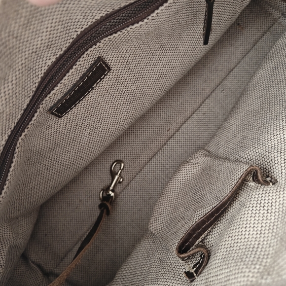 Vintage Dooney & Bourke 1975 East/West Collins Tan Canvas Slouch Hobo Purse - Picture 2 of 6